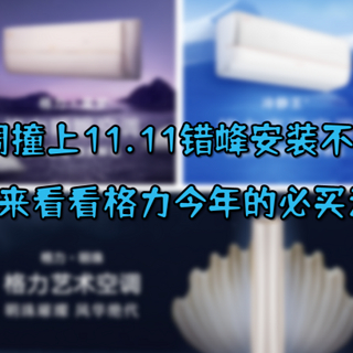 空调撞上11.11错峰安装不用等！快来看看格力今年的必买清单~