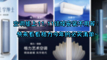 空调撞上11.11错峰安装不用等！快来看看格力今年的必买清单~