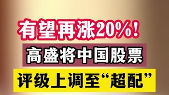 高盛预测中国股市还有20%上升空间