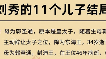 汉光武帝刘秀有几个儿子❓结局都怎么样？