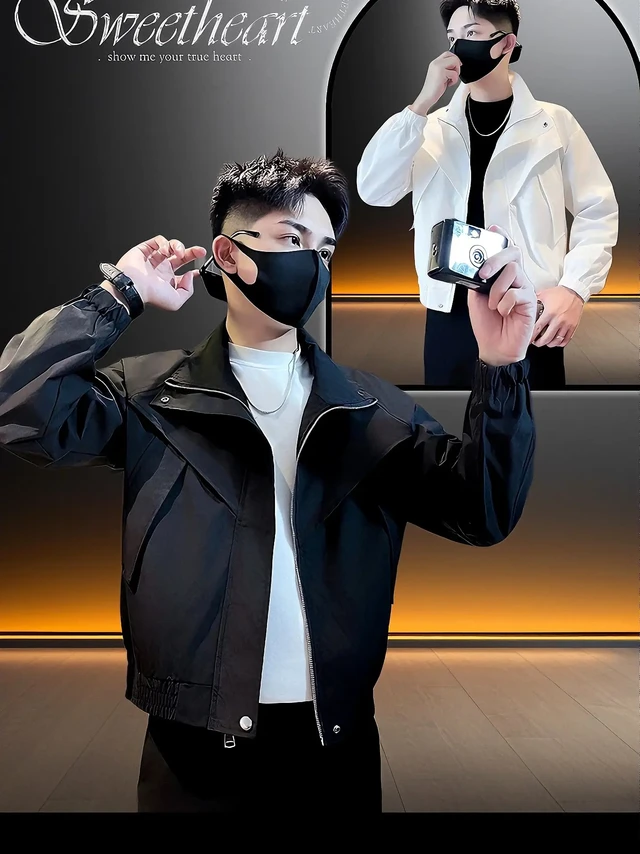 2024爆款男士痞帅休闲夹克简直帅炸啦!型男必备！2024 男士爆款痞帅休闲立领夹克外套，引领时尚潮流。硬挺的立领设计，凸显不羁个性。无论是漫步街头，还是约会聚会，它都是绝佳选择。搭配简约牛仔裤，尽显