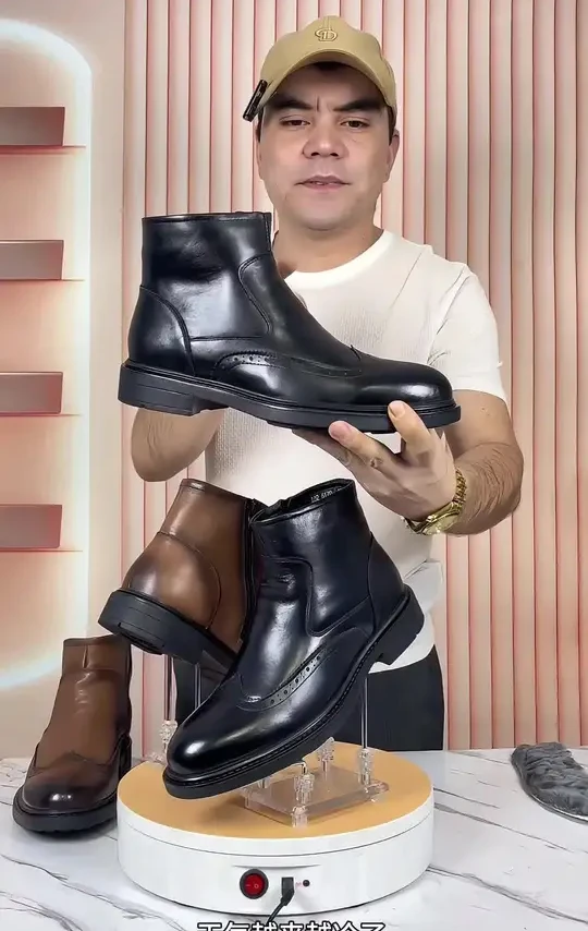 #冬季新款 #男鞋 #马丁靴推荐 #加绒保暖 #穿搭推荐