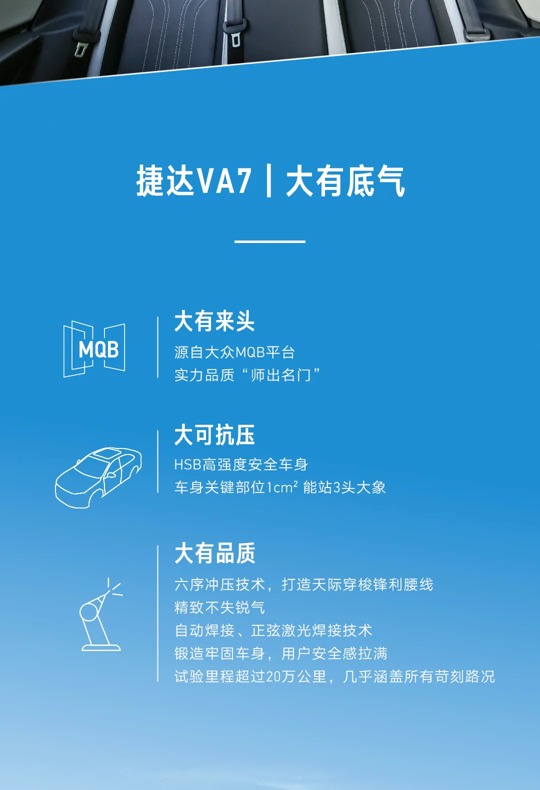 捷达VA7官图发布,搭载1.4T+7DSG动力总成