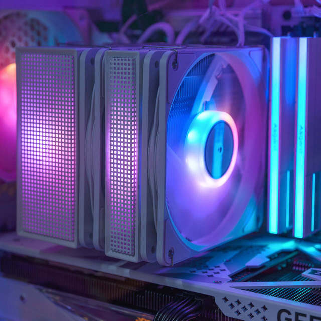 百元价位+双散热塔+RGB：九鲨JF500Ruby风冷CPU散热器简测