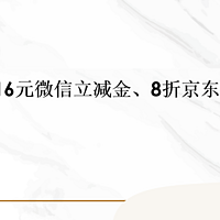 邮政16元微信立减金、8折京东E卡！