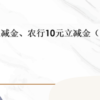 中行10元立减金、农行10元立减金（Bug？）！