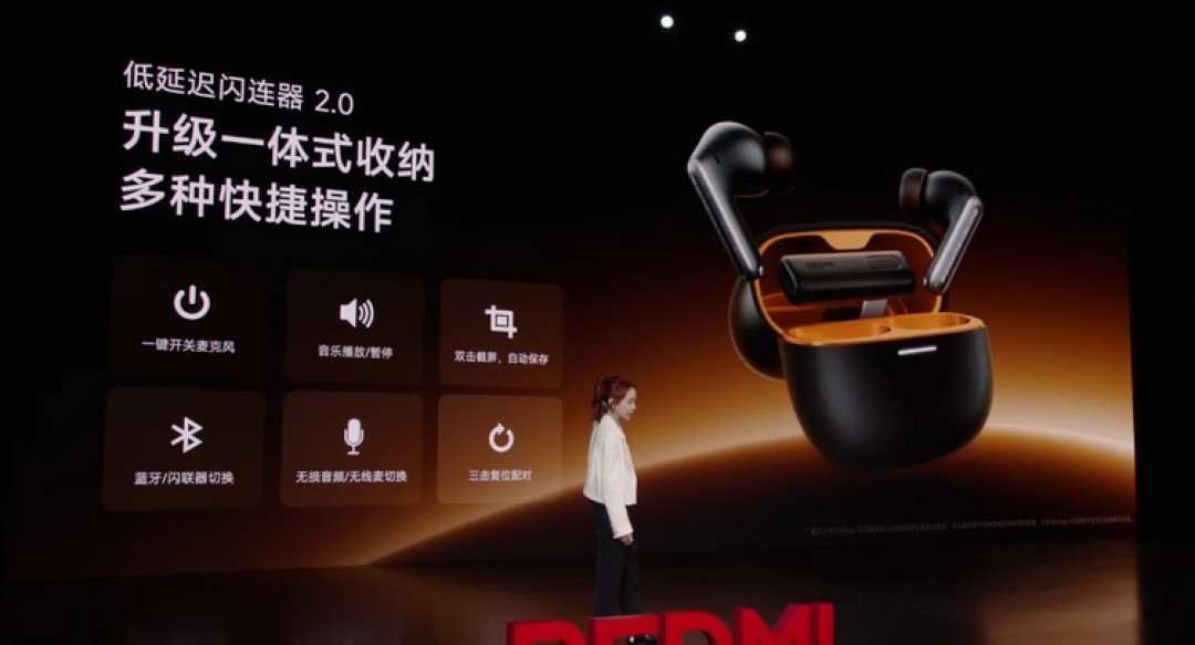 REDMI 还发布 Buds 6 Pro 电竞版真无线耳机,超低延迟,游戏音画同步