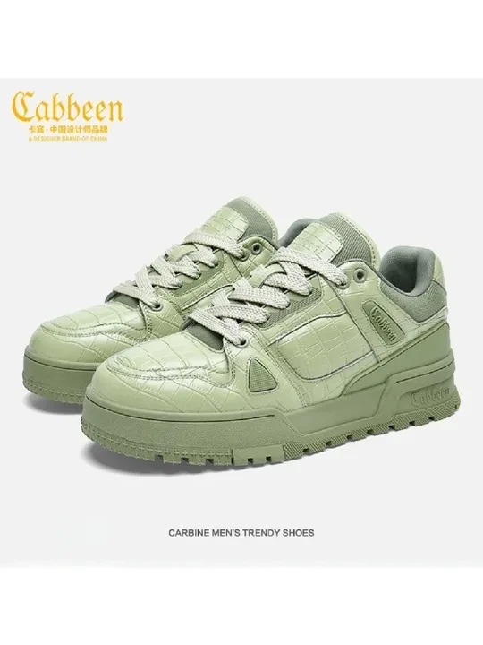 Cabbeen/卡宾男鞋2024冬季新款潮牌运动休闲鞋子厚底百搭小众板鞋#好鞋推荐 #时尚潮流男鞋 #时尚潮流休闲百搭 #脚宽脚胖都可以 #爆款男鞋
