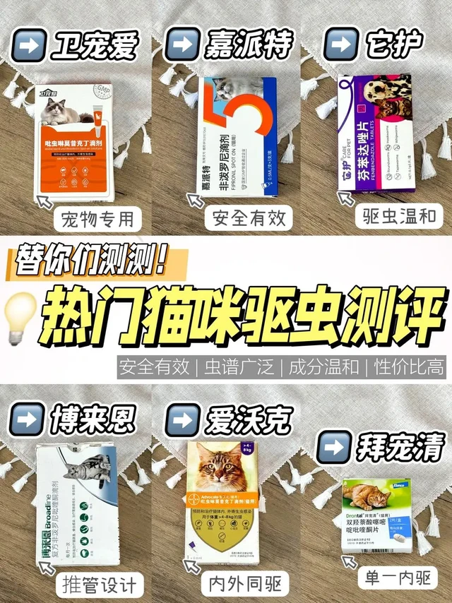 替你们测测！五款热门猫咪驱虫