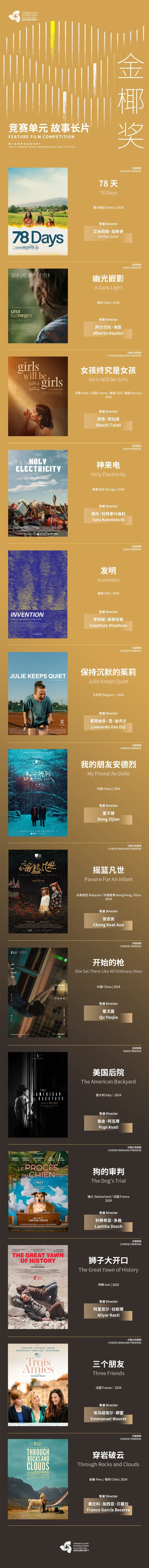 第六届海南岛国际电影节片单发布,你最期待哪部影片?