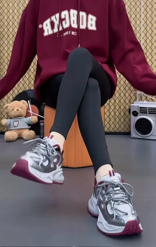 HUANQIU/环球加绒老爹鞋女款2024爆款百搭网红款潮流学生运动鞋#分享好鞋 #美鞋分享 #潮鞋推荐 #好穿又好看的百搭鞋推荐 #百搭潮鞋推荐