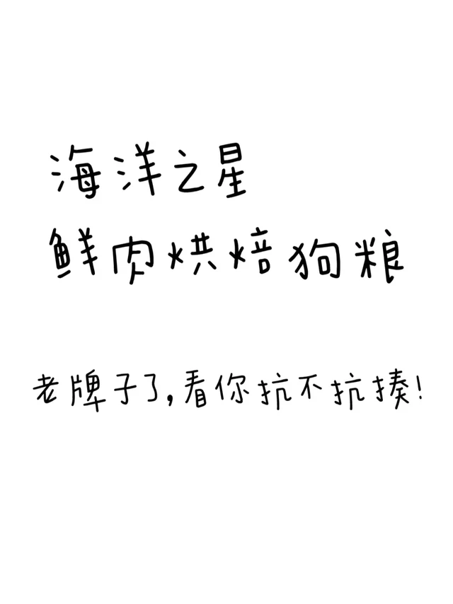 海洋之星鲜肉烘焙狗粮测评来咯~