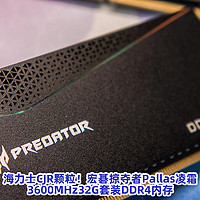 海力士CJR颗粒！宏碁掠夺者Pallas凌霜3600MHz32G套装DDR4内存！