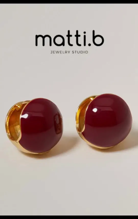 铜合金珐琅耳饰  ins新款滴油球球耳扣女小众高级感气质简约 铜合金珐琅耳饰  ins新款滴油球球耳扣女小众高级感气质简约耳环 #时尚饰品 #高级感耳环耳钉推荐 #精美耳饰 #耳饰 #耳环