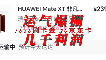 运气爆棚 1888元刷卡金 几千块利润 20京东卡 电信6元话费