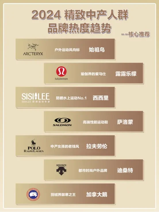 2024精致中产人群品牌热度趋势，值得入手7