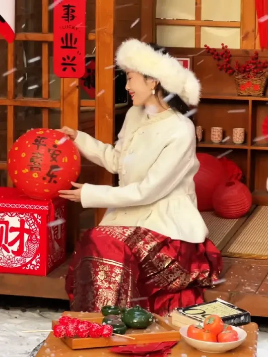 拥有对事物的圆融力量，便已自成圆满#国风 #新年穿搭 #过年穿什么 #新年装 #今年的氛围感秋冬穿搭