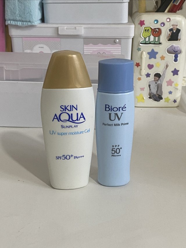 推荐这两个曼秀雷敦和碧柔的防晒霜哟