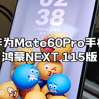 华为Mate60Pro手机鸿蒙OS NEXT系统又升级了，115版本已更新