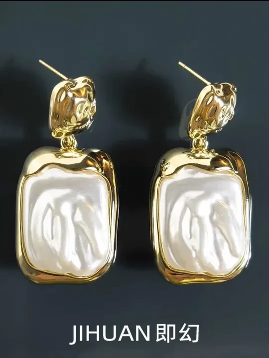 铜合金耳饰 ♦独白  温柔+酷飒风轻奢耳钉 S-6076#精致耳环 #时尚耳饰 #高级感耳环推荐 #时尚耳环