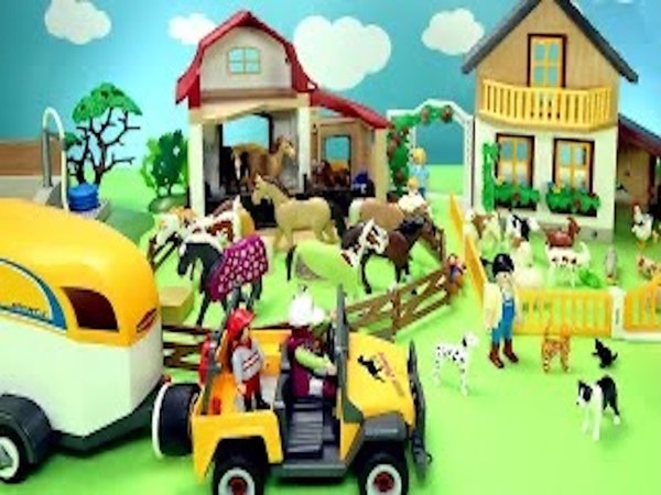 Playmobil 乡村农舍和谷仓动物模型