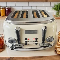 出口四片全自动多功能多士炉吐司机家用烤面包早餐机复古Toaster