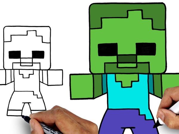 今天我们来画我的世界中的僵尸！