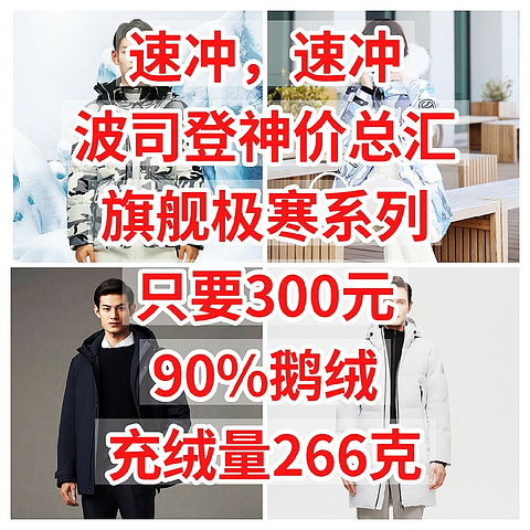 速冲，波司登神价，顶级极寒系列，只要300元，90鹅绒，充绒量266