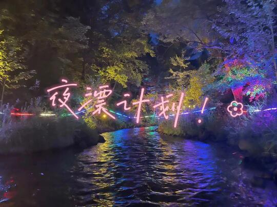 长白山夜间森林漂流：沉浸梦幻光影境地