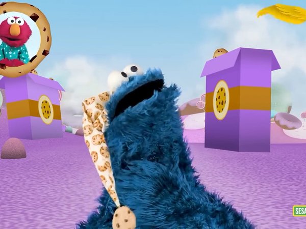 Sesame Street Catch the flying cookies with Cookie Monster 芝麻街