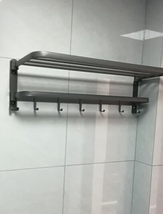 60cm长度刚刚好,浴巾,毛巾都能挂得下