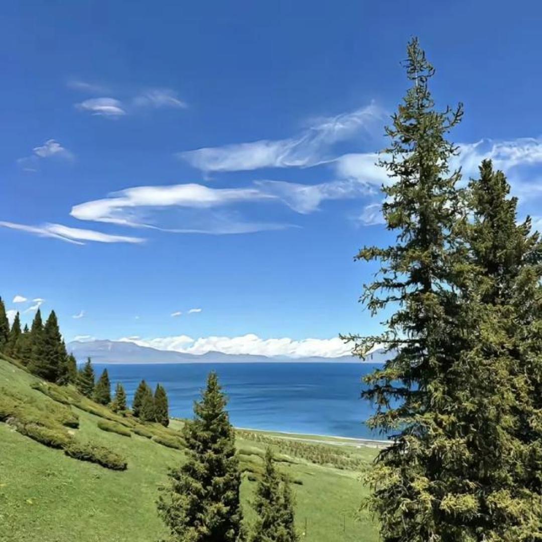 赛里木湖美景如画,一次旅行为人生添彩