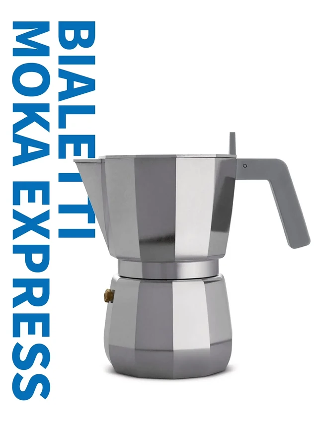 八边形的产品设计。比亚莱蒂摩卡壶（Bialetti Moka Express）是Di一款采用八边形设计的咖啡壶。它于1933年由意大利工程师 阿方索·比亚莱蒂（Alfonso Bialetti） 发明