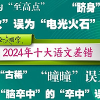 “2024年十大语文差错”