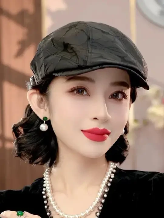 布塔时尚简约画家帽大头围前进鸭舌帽#前进帽#画家帽#修饰脸型 #美出高级感 #帽子控看过来#时尚女帽