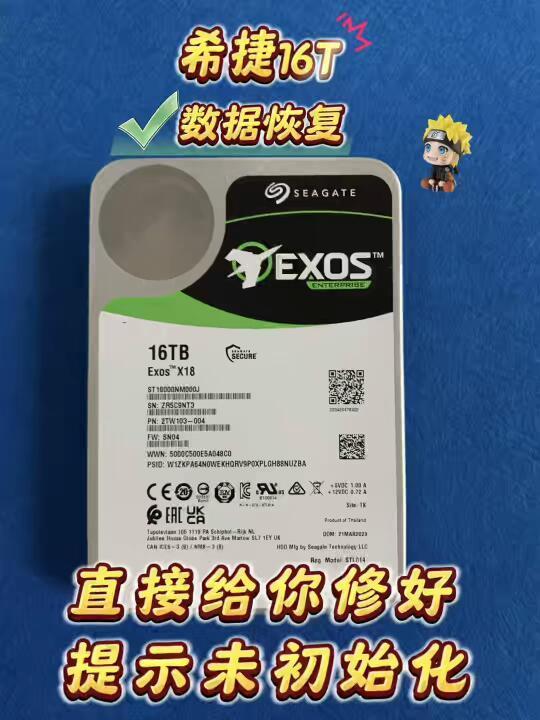 16T硬盘突然不工作 提示未初始化 一镜到底