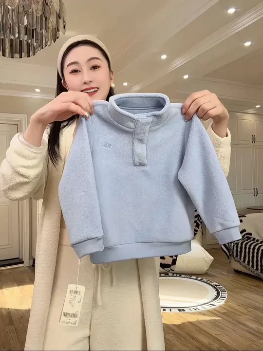 快来捡漏#戴维贝拉 比毛衣好穿舒服的摇粒绒上衣！！#高品质童装#谁穿谁好看#保暖又好看#好穿又好搭