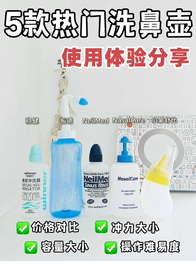 🔥5款热门洗鼻壶使用体验分享！不要再乱买了
