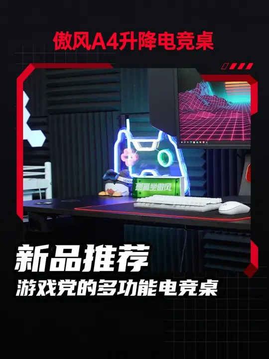 原来一张电竞桌竟然有这么多功能，价格还非常合适这还不冲？ #傲风 #电竞桌 #傲风电竞桌 #傲风a4升降电竞桌