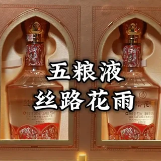 五粮液丝路花雨52度浓香型白酒礼盒装52度500mL 2瓶【报价价格评测怎么