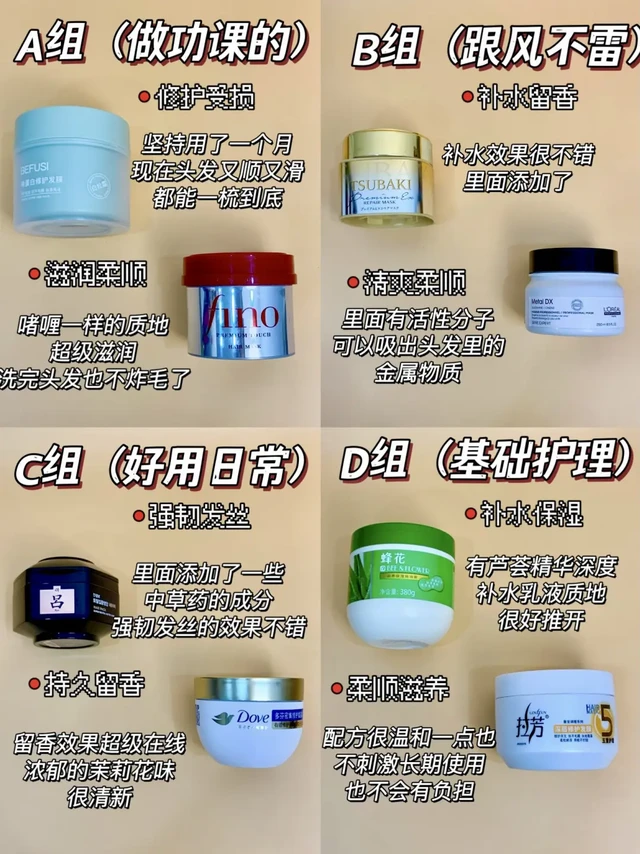 真实忠告❗新品修护柔顺发膜一定要按照发质选！
作为过来人真心建议不要买风🤫很大的发膜，不同发质要选择不同的发膜
不然用的发膜不合适只会让头发毛躁更严重！选对不选贵才是硬道理！
~
🙉怎么区分自己的发质
