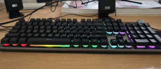 惠普（HP）K500Y真机械手感键盘 朋克蒸汽复古有线游戏专用