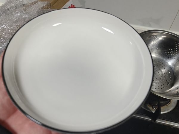 日常补货之7寸餐盘，白底黑边超耐看