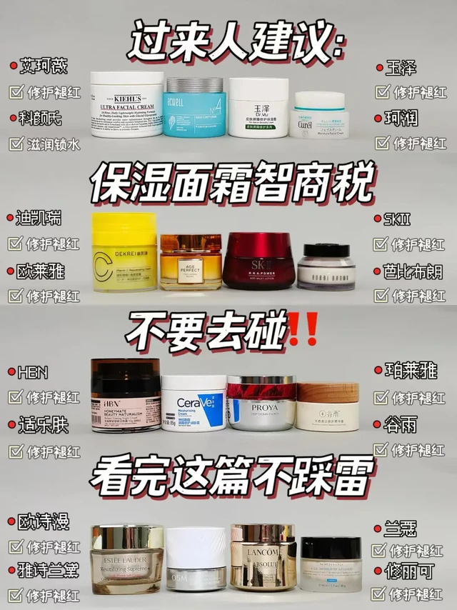无限回购!爆款保湿面霜真实测评合集!