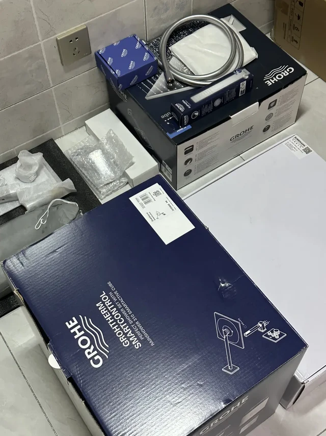 新家的第一个快递📦1/100|花洒龙头暗埋件