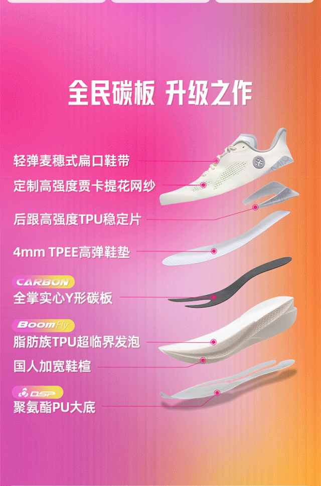 【丰厚赏金】必迈 XRML001 驚碳Mix2.0马拉松缓震支撑碳板跑鞋