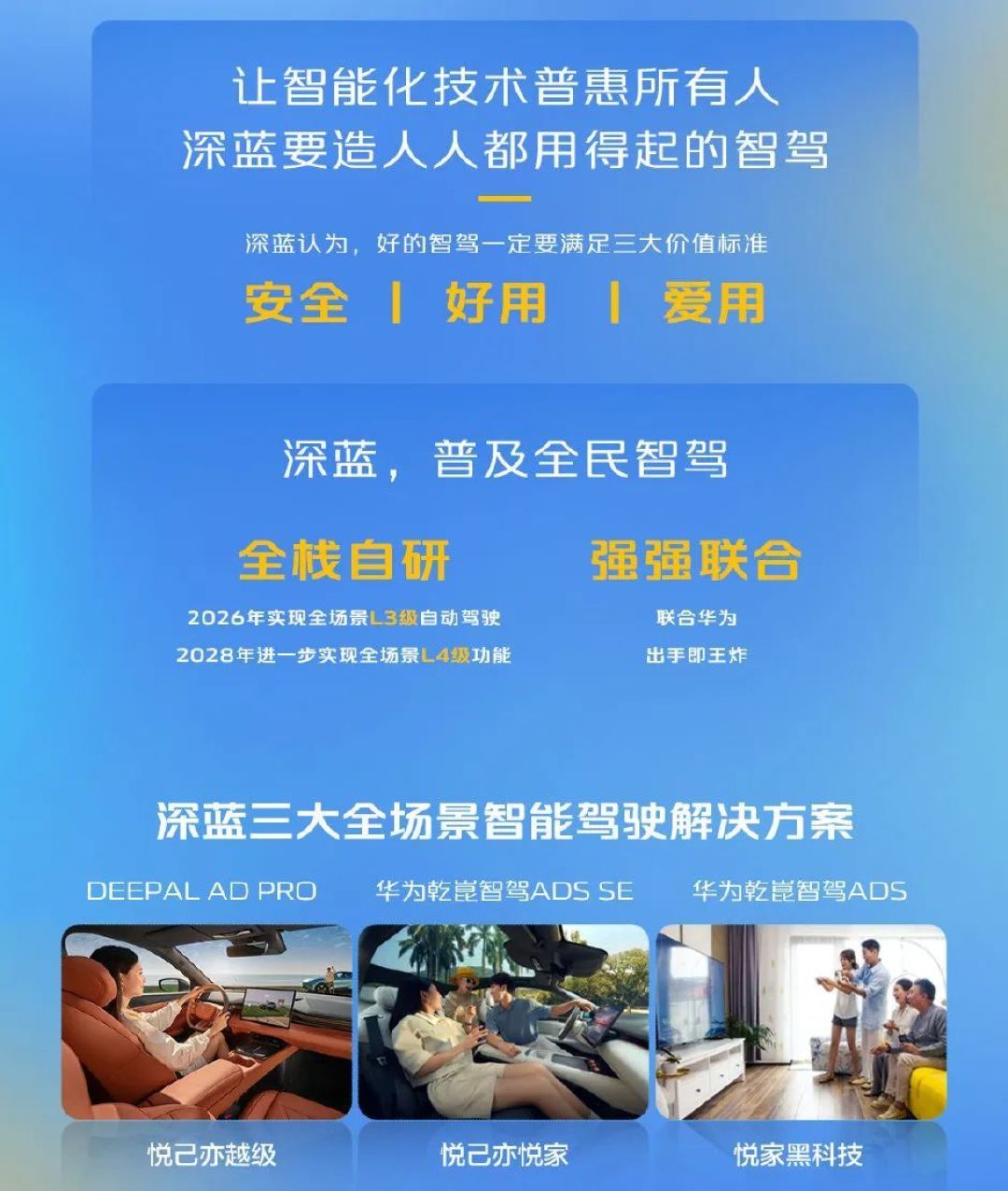 深蓝S09将搭载华为乾崑智驾ADS 3.0,定制鸿蒙座舱