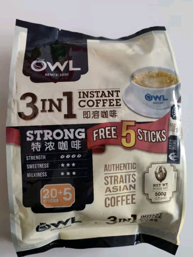 搬砖续命神器--猫头鹰三合一速溶咖啡