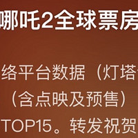 哪吒2全球票房TOP15，你参加了这个百亿项目吗！