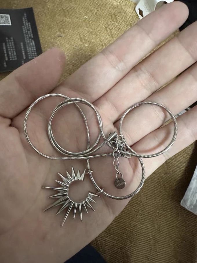 太阳神双层钛钢项链轻奢冷淡风